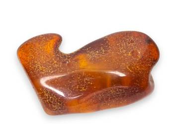 Broszka z bursztynu, bursztyn bryłka #1490