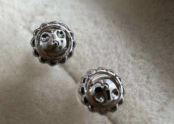 Kolczyki - srebrne słońca / słońce z uśmiechem