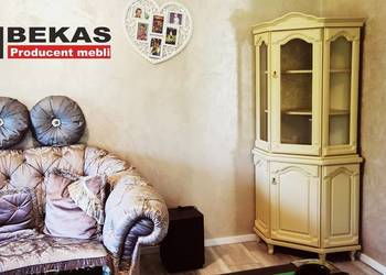 Kredensik Narożny Ludwik 70` Waniliowy ECRU Dąb Producent Bekas Meble