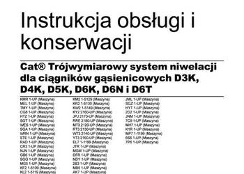 CATERPILLAR  D3K, D4K, D6K, D6N, D6T Trójwymiarowy system niwelacji DTR