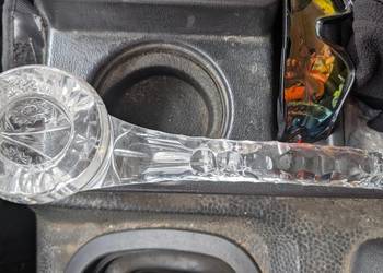 Popielniczka kryształ szlify fajka dł 20 cm