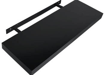 Wiszące półki ścienne 2 szt. czarne 60 x 20 x 38 cm WM-288201