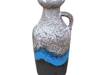 Ceramiczny wazon z uchem, fat lava, Strehla Keramik, Niemcy, lata 70.