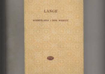 Rozmyślania i inne wiersze - Lange