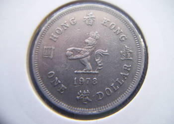 Stare monety 1 dolar 1978 Hong Kong Stare monety 1 dolar 1978 Hong Kong