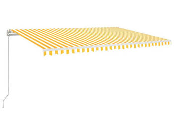 Automatycznie zwijana markiza LED i czujnik wiatru 500x350 cm WM-3069033