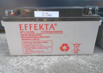 Akumulator EFFEKTA BTL 12-65 12V 65Ah AGM