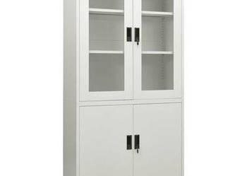 vidaXL Szafa biurowa, jasnoszara, 90x40x180 cm, stalowa(sku335947)