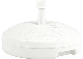 Podstawa pod parasol 20 L biała rattan z tworzywa WM-48769