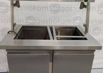 Stół chłodniczy 2-drzwiowy sałatkowy z nadstawą szklaną, V 240 l Stalgast 