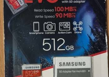 Sprzedam kartę pamięci Samsung Evo plus 512 GB