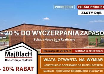 Garaż DREWNOPODOBNY Złoty Dąb - | NISKIE CENY / Profil  - Maj-Blach