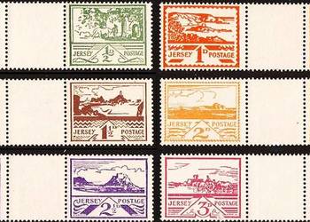 JERSEY 1843-Mi.3-8,MNH**w parkach z pustopolem!Gratis wysyłka!
