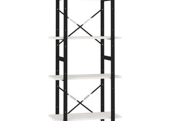 Regał na książki 4 półki biały 60x30x140 cm drewno sosnowe WM-806443