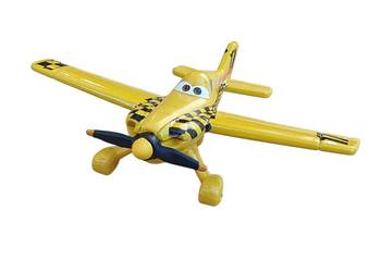Metalowy model samolotu Yellow Bird Racer nr 17 Disney/Pixar Samoloty 1:55