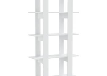 vidaXL Regał na książki/przegroda, wysoki połysk, biały(SKU:811571)