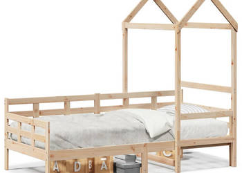 Łóżko dzienne z daszkiem lite drewno sosnowe 90x190 cm WM-3282328