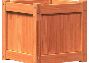 Donice ogrodowe 2 szt. woskowy brąz lite drewno sosnowe WM-837409