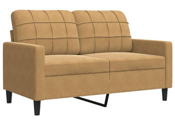 Sofa 2-osobowa brązowy 120 cm tapicerowana aksamitem WM-4007621