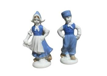 Para porcelanowych malowanych figurek