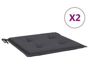 vidaXL Poduszki na krzesła ogrodowe, 2 szt., antracytowe, 40x40x(SKU314002)