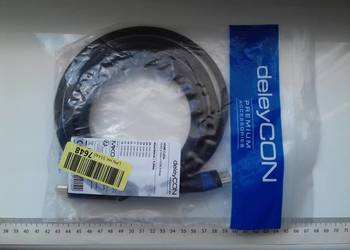 Kabel deleyCON HDMI-HDMI 3m, prosty, HDMI 2.0a, 2.0b, 1.4a 4K 3D eth, w wor