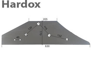 Płoza krótka HARDOX 073601/L części do pługa KVERNELAND