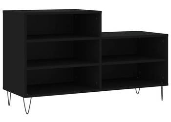 Szafka na buty czarna 102x36x60 cm materiał drewnopochodny WM-831389