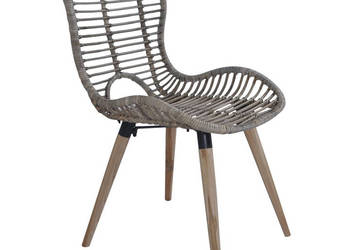 Krzesła stołowe 6 szt. brązowe naturalny rattan WM-275839