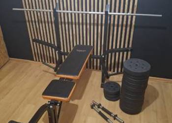 Sprzęt do ćwiczeń (ławka,obciążenie, hantle)