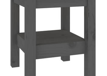 Stolik kawowy szary 35x35x40 cm lite drewno sosnowe WM-814261