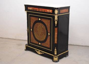 Komoda Boulle Kredens - Blat Marmur - Szafa Drewno