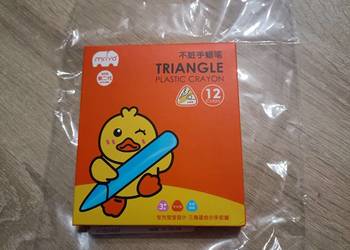 Trójkątne kredki do malowania, 12 kolorów
