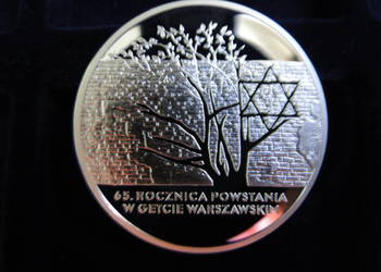 Ag.925 Moneta 65 Rocznica Powstania W Getcie Warszawskim