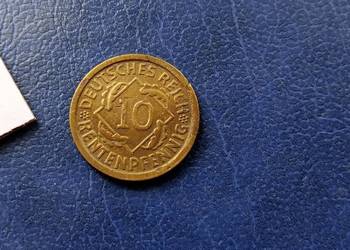 Stare monety 10 rentenfenig 1924 F Niemcy