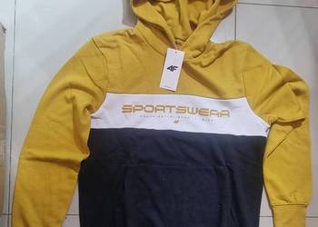 Nowa!! Bluza dresowa 4F z kapturem męska - żółto-czarna rozmiar XL (S-XXL)