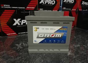 Akumulator 50Ah 480A EN GROM Premium PRAWY PLUS
