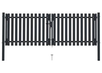 vidaXL Brama ogrodzeniowa Double Door Fence Fur Steel(SKU:146351)