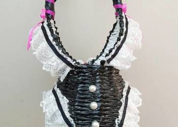 Koszyk koszyczek kosz na butelkę prezentowy rękodzieło