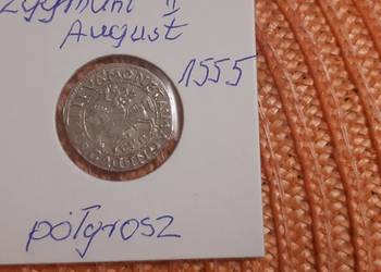 moneta srebrna Zygmunt II August z 1555r