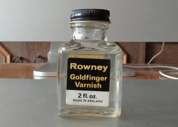 Oryginalny Rowney Goldfinger Varnish, lakier pozłotniczy