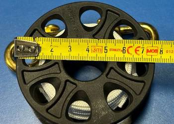 Szpulka 15 m linki z karabinkiem brąz do boji nurkowej