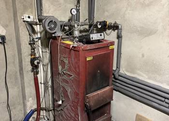 Kocioł na węgiel śmieciuch z dmuchawą Zielke Stężyca pompki