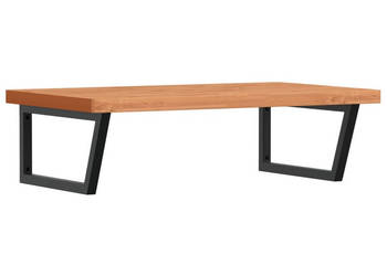 Półka ścienna pod umywalkę stal i lite drewno bukowe WM-3302531