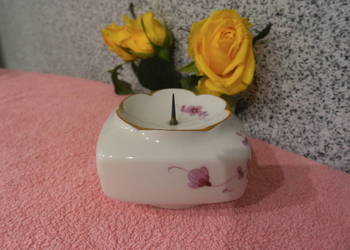 Fine Lichte China GDR porcelanowy świecznik