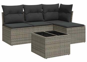 vidaXL 5-cz. zestaw wypoczynkowy do ogrodu, poduszki(SKU:3249349)