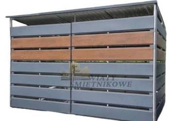 Wiata śmietnikowa 3x2 m antracyt+ drewnopodobny GP159