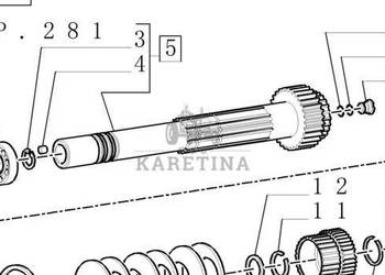 New Holland T7 T6070 T6080 TM165 TM155 TM150 TM140 TM145 Wałek Główny Skrz…