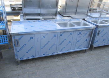 ZLEW 2 KOMOROWY Z BLATEM DRZWI SUWANE 200/60/85 NOWY