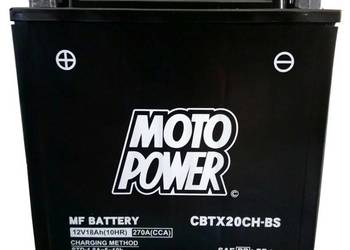Akumulator motocyklowy Motopower CBTX20CH-BS YTX20CH-BS 12V